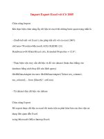 Import Export Excel với C# 2005 docx
