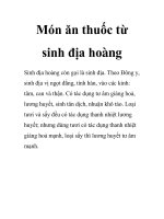 Món ăn thuốc từ sinh địa hoàng pot