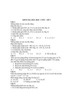 KIỂM TRA HÓA HỌC 1 TIẾT – ĐỀ 9 pps