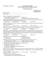 ĐỀ THI TRẮC NGHIỆM MÔN MÔN VẬT LÝ LỚP 12 NÂNG CAO - Mã đề thi 209 doc