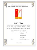 BÁO CÁO CÔNG NGHỆ WEB VÀ DỊCH VỤ TRỰC TUYẾN Đề tài: Tìm hiểu về theme và layout trong Liferay