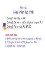 Điều khiển lập trình - Chương 1 pptx