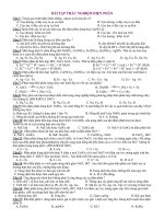 BÀI TẬP TRẮC NGHIỆM ĐIỆN PHÂN potx