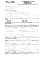 ĐỀ KIỂM TRA KIẾN THỨC LẦN II Môn: Hoá học khối A - MÃ ĐỀ THI 504 pdf