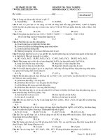ĐỀ KIỂM TRA TRẮC NGHIỆM MÔN HÓA HỌC 12 NÂNG CAO Mă đề thi 067 pdf