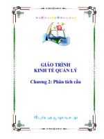 GIÁO TRÌNH KINH TẾ QUẢN LÝ - CHƯƠNG 2: Phân tích cầu docx