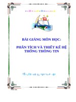 Bài giảng môn học: Phân tích thiết kế hệ thống thông tin doc