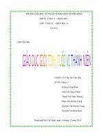 Chuyên đề giáo dục giới tính tuổi vị thành niên