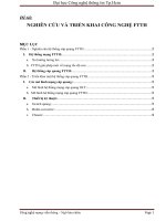TIỂU LUẬN MÔN THÔNG TIN QUANG NGHIÊN CỨU VÀ TRIỂN KHAI CÔNG NGHỆ FTTH