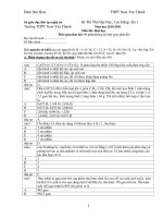 Kì Thi Thử Đại Học, Cao Đẳng- lần 1 Trường THPT Nam Yên Thành ppt