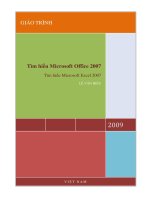 Giáo trình - Tìm hiểu Microsoft Excel 2007 - Tập 2 - Lê Văn Hiếu - 1 pps