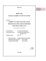 NGHIÊN cứu CHẾ tạo PANEL CHUẨN để ĐÁNH GIÁ CHẤT LƯỢNG SINH PHẨM CHẨN đoán VIÊM GAN c