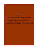 Thiết kế tổ chức thi công công trình Trường mầm non xã Hương Chữ, huyện Hương Trà, tỉnh Thừa Thiên Huế doc