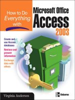 how to do everything with microsoft office access 2003 phần 1 pot