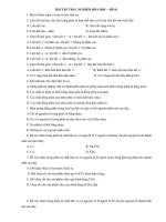 BÀI TẬP TRẮC NGHIỆM HÓA HỌC – ĐỀ 01 docx