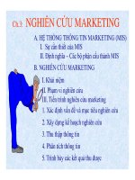 SLIDE MARKETING CĂN BẢN CHƯƠNG 3: NGHIÊN NGHIÊN CỨU MARKETING pps