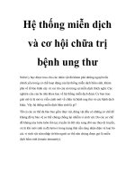 Hệ thống miễn dịch và cơ hội chữa trị bệnh ung thư pdf