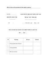 Mẫu báo cáo kết quả khám sức khỏe nghĩa vụ quân sự pot
