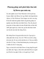 Phương pháp mới phát hiện thai nhi bị Down qua máu mẹ ppsx