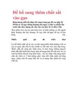 Để bổ sung thêm chất sắt vào gạo ppsx