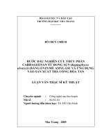 BƯỚC đầu NGHIÊN cứu THỦY PHÂN CARRAGEENAN từ RONG sụn (kappaphycus alvarezii) BẰNG ENZYME AMYLASE và ỨNG DỤNG vào sản XUẤT TRÀ UỐNG hòa TAN