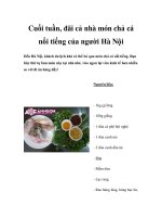 Cuối tuần, đãi cả nhà món chả cá nổi tiếng của người Hà Nội docx