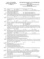 ĐỀ THI THỬ ĐẠI HỌC LẦN 3-NĂM 2010-2011 MÔN: VẬT LÝ - MÃ ĐỀ: 166 pptx