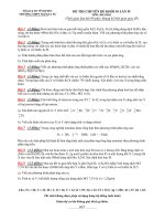 ĐỀ THI CHUYÊN ĐỀ KHỐI 10 LẦN IV MÔN: HOÁ HỌC pot