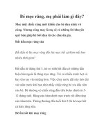 Bé mọc răng, mẹ phải làm gì đây? ppt