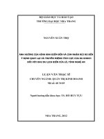 ẢNH HƯỞNG của HÌNH ẢNH điểm đến và cảm NHẬN rủi RO đến  ý ĐỊNH QUAY lại và TRUYỀN MIỆNG TÍCH cực của DU KHÁCH  đối với KHU DU LỊCH BIỂN cửa lò, TỈNH NGHỆ AN