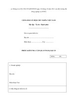 MẪU PHIẾU KIỂM TRA CẢM QUAN/NGOẠI QUAN pps