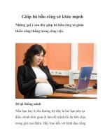 Giúp bà bầu công sở khỏe mạnh potx