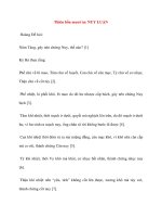 Y học cổ truyền kinh điển - sách Tố Vấn: Thiên bốn mươi tư: NUY LUẬN potx