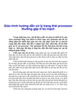 Giáo trình hướng dẫn xử lý trạng thái processor thường gặp ở bo mạch phần 1 pps
