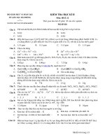 KIỂM TRA HỌC KÌ II Môn: HOÁ 12 doc