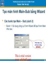 Tạo màn hình Main-Sub bằng Wizard doc