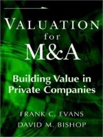 valuation for m a Building Value in private companies phần 1 pot