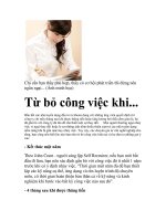Từ bỏ công việc khi... pdf