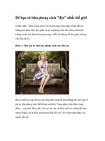 Để bạn sở hữu phong cách 