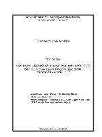 Vận dụng một số kỹ thuật dạy học tích cực để nâng cao chất lượng học sinh trong giảng dạy địa lí 7