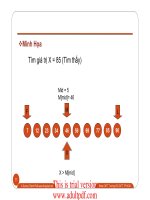 Bài tập công nghệ thông tin: Tìm giá tr X = 85 (Tìm th y) pot