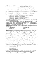 ĐỀ KIỂM TRA 1 TIẾT MÔN:VẬT LÝ KHỐI 12 (đề 3) doc