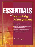 ESSENTIALS of Knowledge Management.Essentials Series phần 1 ppsx