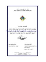 Phân tích hiệu quả hoạt động tín dụng trung và dài hạn tại chi nhánh ngân hàng đầu tư và phát triển cần thơ