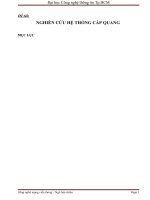 NGHIÊN CỨU HỆ THỐNG CÁP QUANG
