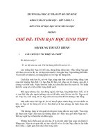 Tiểu luận môn Tâm Lý Học chủ đề Tình bạn học sinh Trung Học Phổ Thông