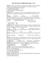 BÀI TẬP TRẮC NGHIỆM HÓA HỌC – SỐ 7 pot