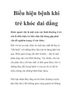Biểu hiện bệnh khi trẻ khóc dai dẳng pdf
