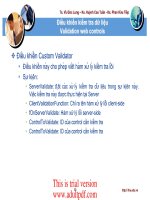 xử lý dữ liệu ADO_NET :Điều khiển kiểm tra dữ liệu Validation web controls docx