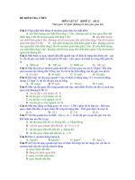 ĐỀ KIỂM TRA 1 TIẾT MÔN:VẬT LÝ KHỐI 12 (đề 2) ppt